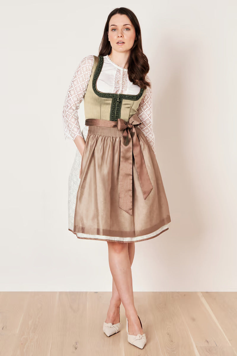 Kruger Midi Dirndl 2pcs. 60cm "Danila" grun (low stock)