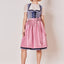 Kruger Mini Dirndl 2pcs. 60cm "Skylar" blue