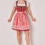 Kruger Mini Dirndl 2pcs. 50cm "Ulrika" red