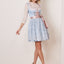 Kruger Mini Dirndl 2pcs. 50cm "Romi" light blue