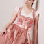 Kruger Midi Dirndl 2pcs. 60cm "Rosmerta" red (34,36)