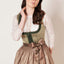 Kruger Midi Dirndl 2pcs. 60cm "Danila" grun (low stock)