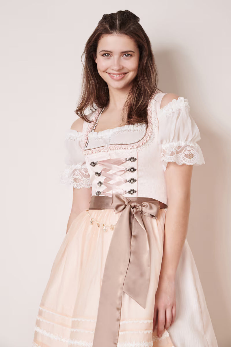 Kruger Mini Dirndl 2pcs. 50cm "Laticia" pink