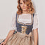 Kruger Mini Dirndl 2pcs. 50cm "Justine" blue