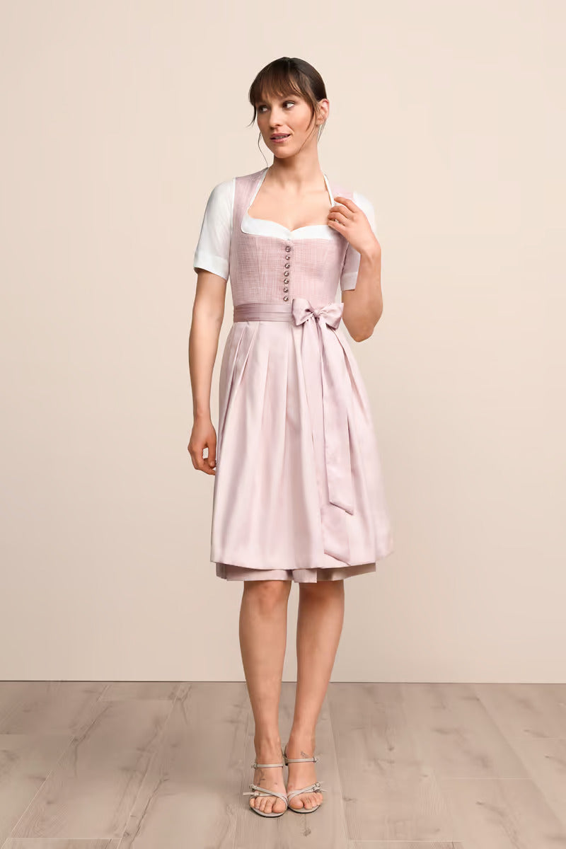 Krueger Midi Dirndl 2pcs. 60cm "Madelen" pink