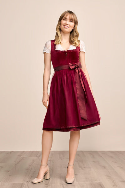 Kruger Mini Dirndl 2pcs. 60cm "Joelina" red (40,44,46)