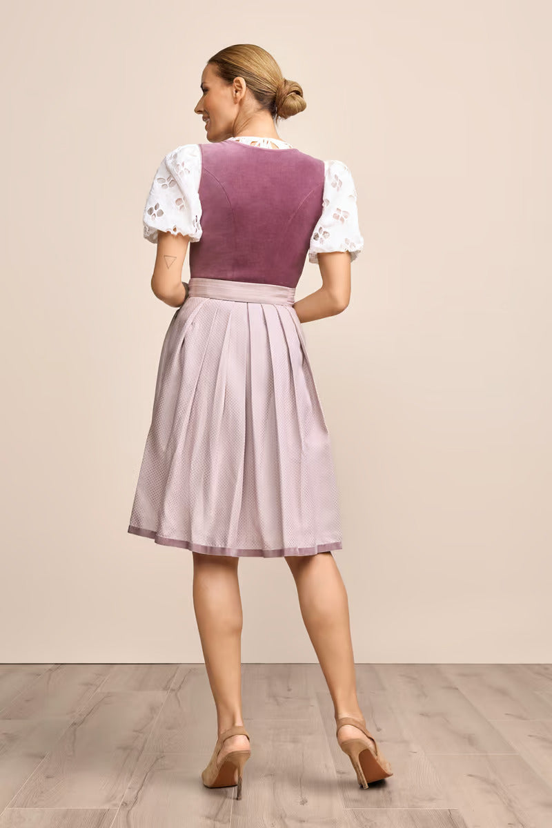 (new) Kruger Midi Dirndl 2pcs. 60cm "Dinah" purple