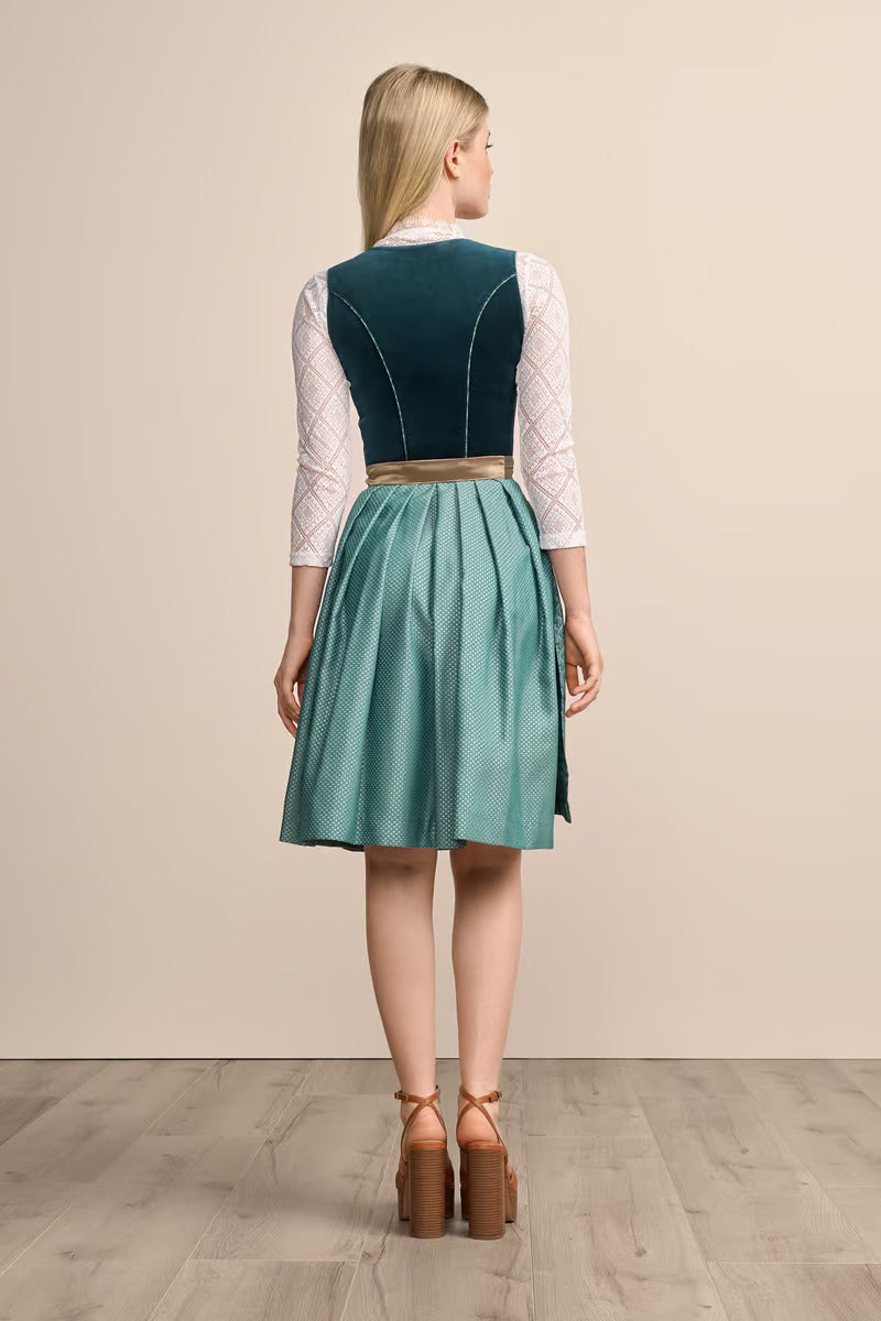 Kruger Midi Dirndl 2pcs. 60cm "Fadia" green