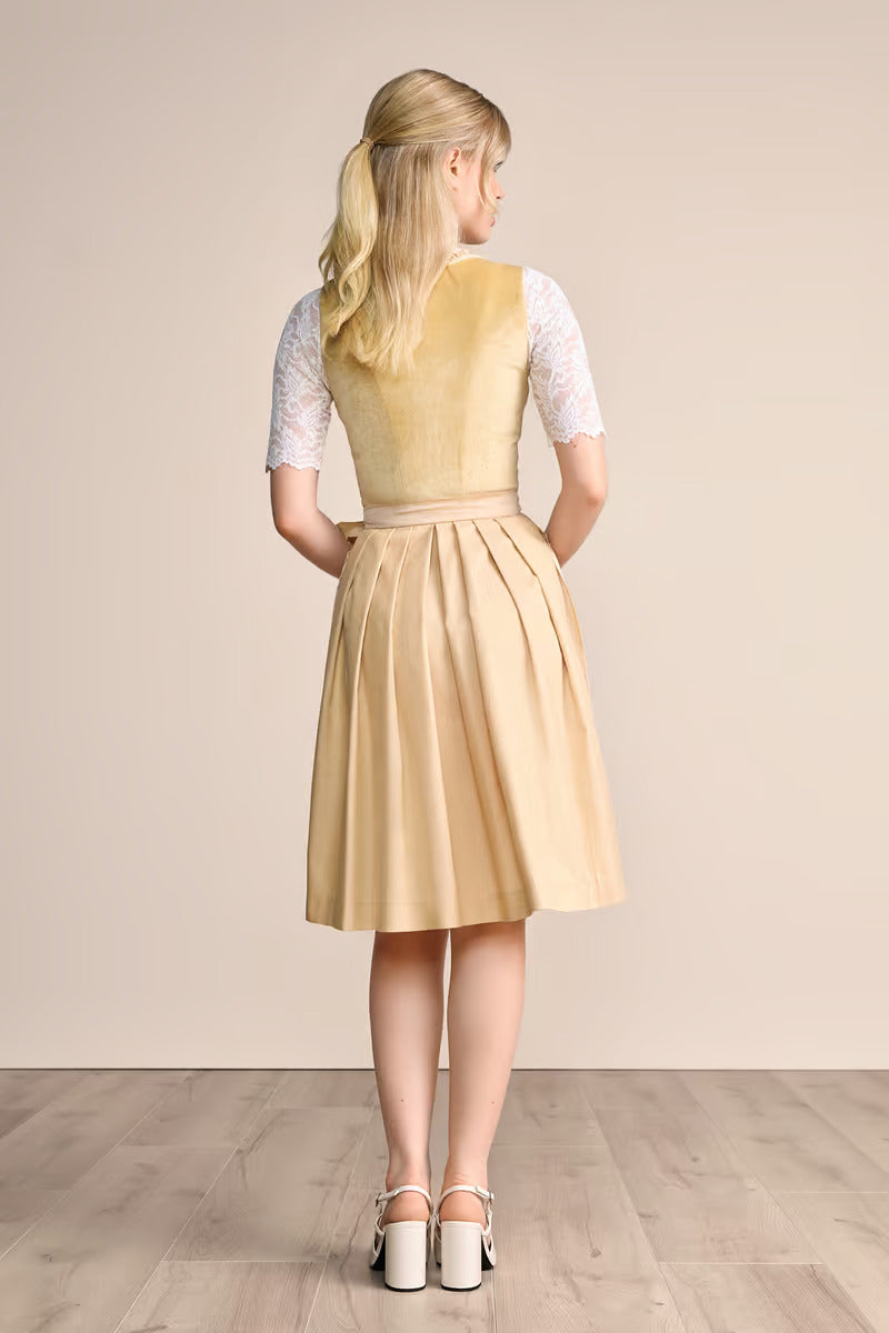 Kruger Midi Dirndl 2pcs. 60cm "Annina" yellow