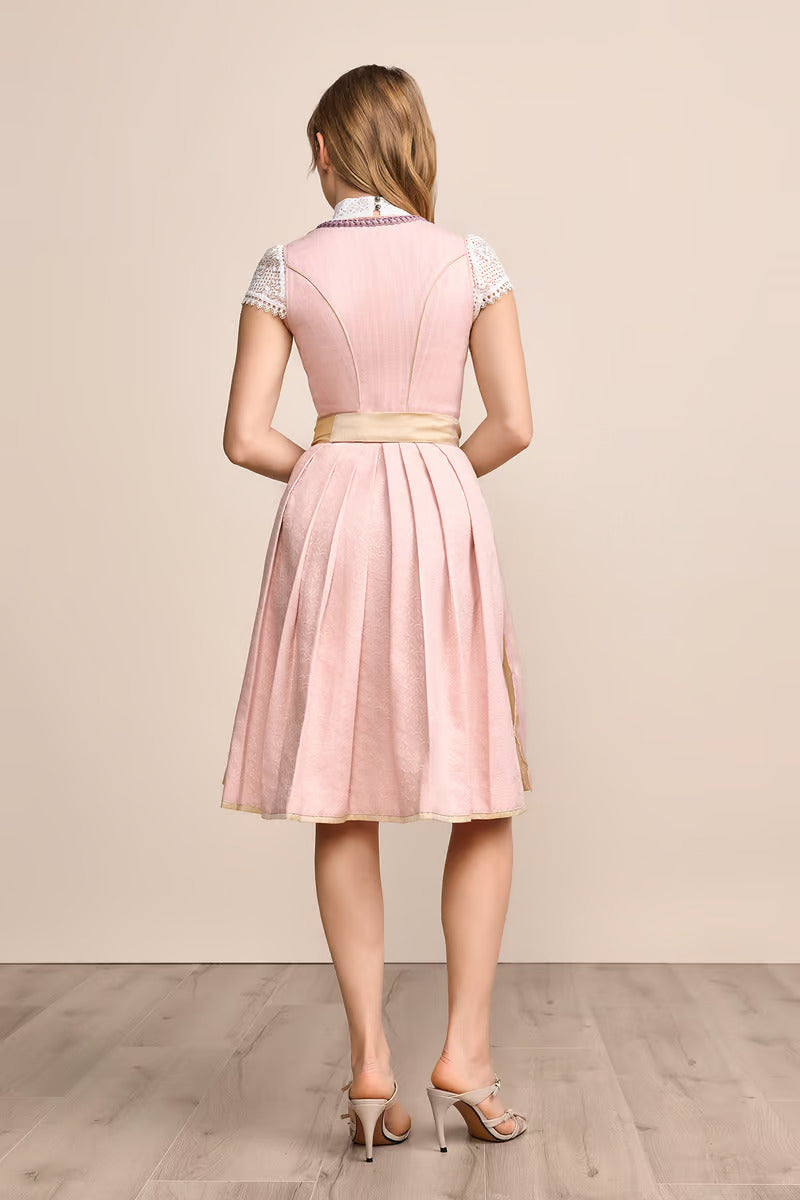 Kruger Midi Dirndl 2pcs. 60cm "Jiska" pink