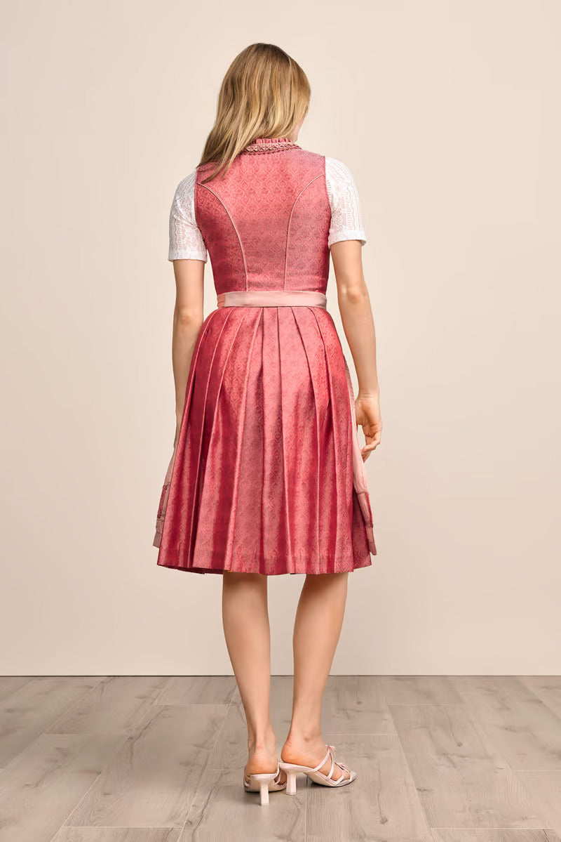 (new) Kruger Midi Dirndl 2pcs. 60cm "Caprina" pink