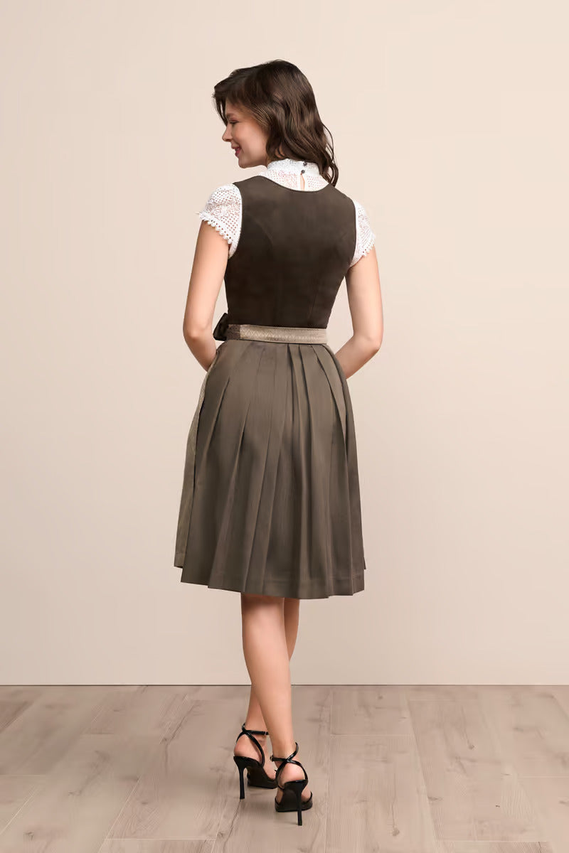 (new) Kruger Midi Dirndl 2pcs. 60cm "Cari" brown