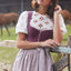 (new) Kruger Midi Dirndl 2pcs. 60cm "Dinah" purple