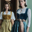 Kruger Midi Dirndl 2pcs. 60cm "Fadia" green