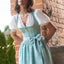 (new) Kruger Midi Dirndl 2pcs. 60cm "Yanna" turquoise