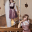 Kruger Midi Dirndl 2pcs. 60cm "Joelina" berry