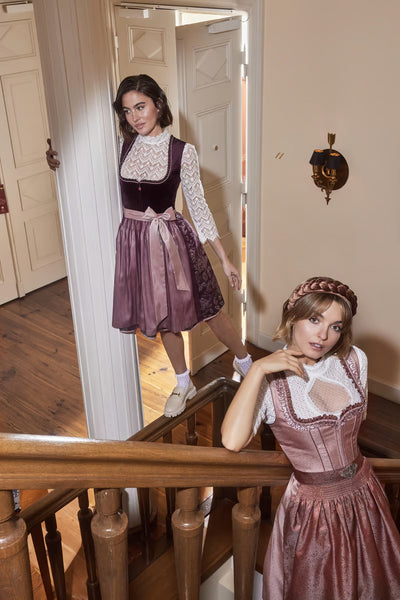 Kruger Mini Dirndl 2pcs. 50cm "Joelina" berry