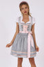 Kruger Mini Dirndl 2pcs. 50cm "Daisy" grey