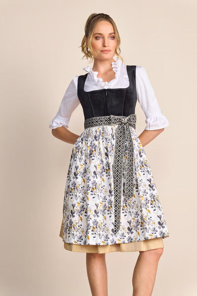 Kruger Midi Dirndl 2pcs. 60cm "Lona" black (36,42,44,46) low stock