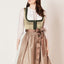 Kruger Midi Dirndl 2pcs. 60cm "Danila" grun (low stock)