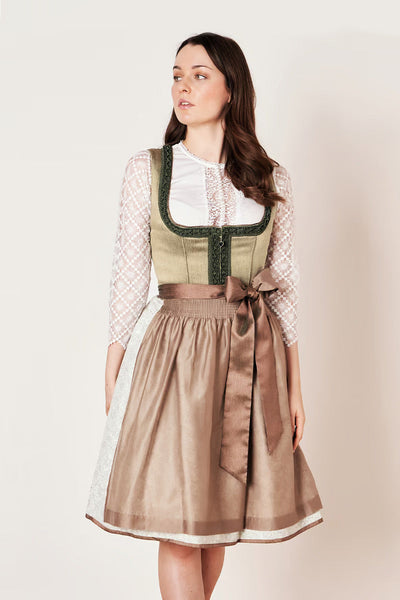 Kruger Midi Dirndl 2pcs. 60cm "Danila" grun (low stock)