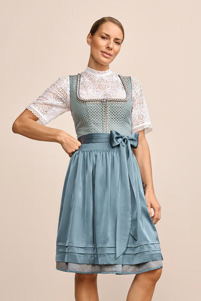 (new) Kruger Midi Dirndl 2pcs. 60cm "Orly" turquoise