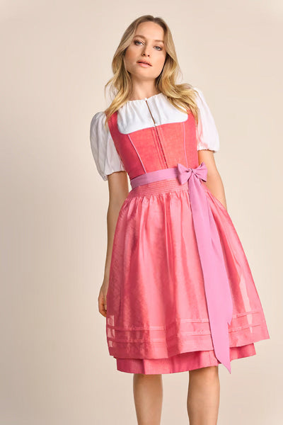 Kruger Midi Dirndl 2pcs. 60cm "Amandine" red (low stock)