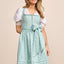 (new) Kruger Midi Dirndl 2pcs. 60cm "Yanna" turquoise