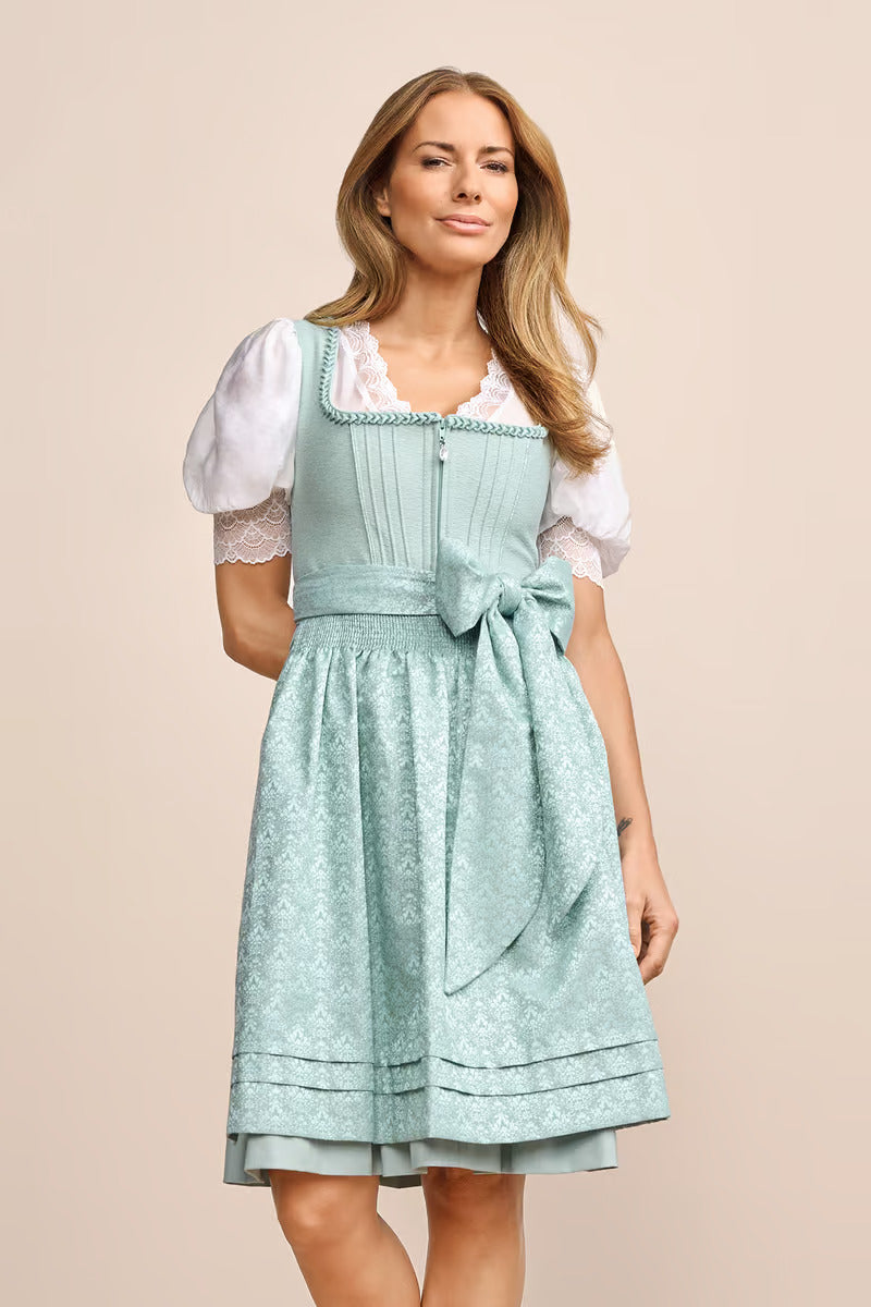 (new) Kruger Midi Dirndl 2pcs. 60cm "Yanna" turquoise