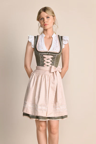 Kruger Mini Dirndl 2pcs. 50cm "Eleonora" green