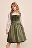 (new) Kruger Midi Dirndl 2pcs. 60cm "Livie" olive