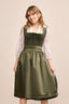 (new) Kruger Long Dirndl 2pcs. 70cm "Livie" olive