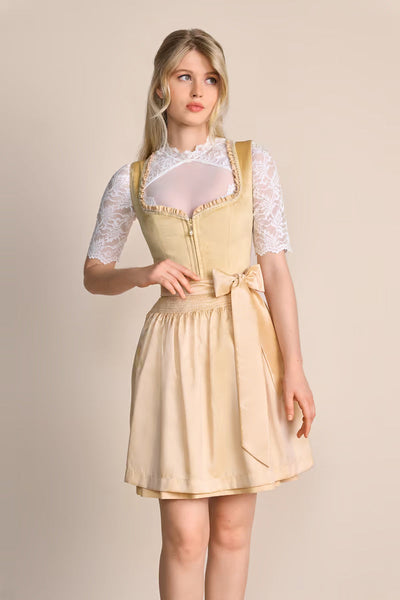 Kruger Mini Dirndl 2pcs. 50cm "Annina" yellow