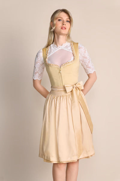 Kruger Midi Dirndl 2pcs. 60cm "Annina" yellow