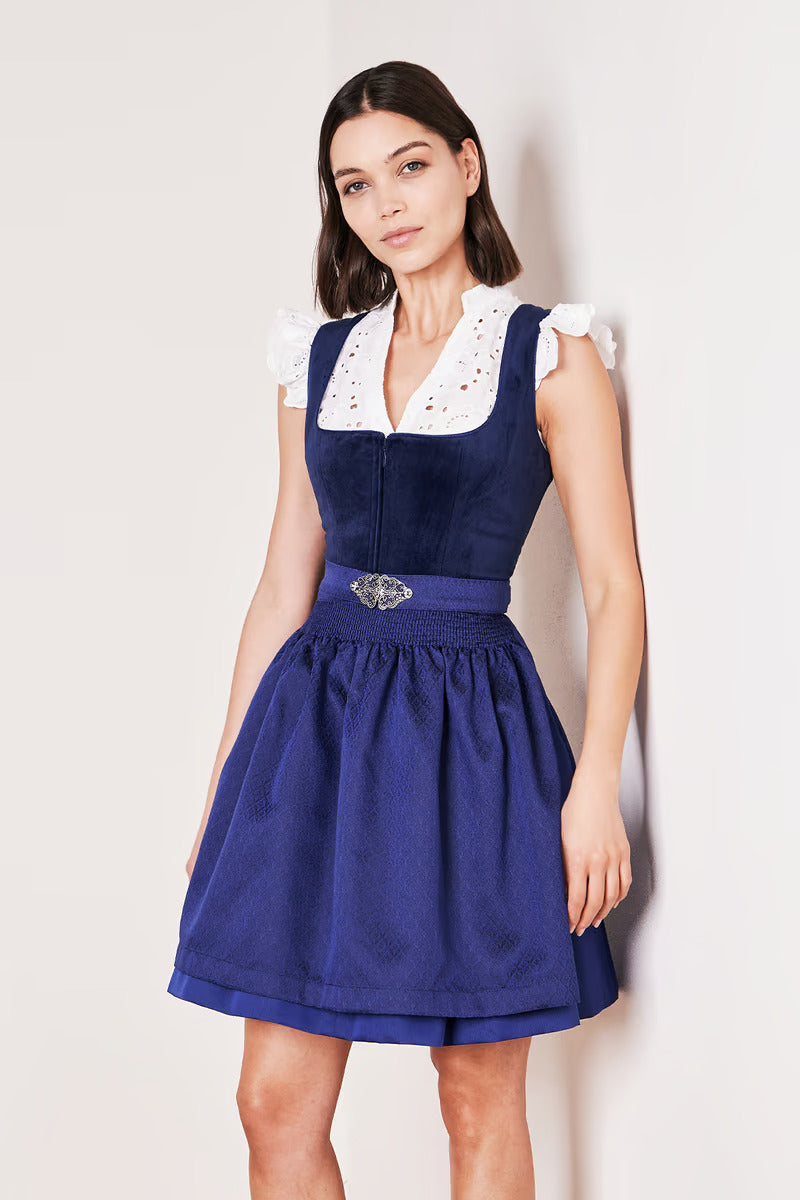 Kruger Mini Dirndl 2pcs. 50cm "Alisha" blue