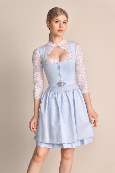 Kruger Mini Dirndl 2pcs. 50cm "Alisha" light blue