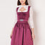 Kruger Midi Dirndl 2pcs. 60cm "Alisha" berry