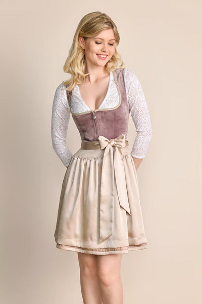 Kruger Mini Dirndl 2pcs. 50cm "Dena" pink