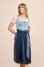 Kruger Long Dirndl 2pcs. 70cm "Dena" blue