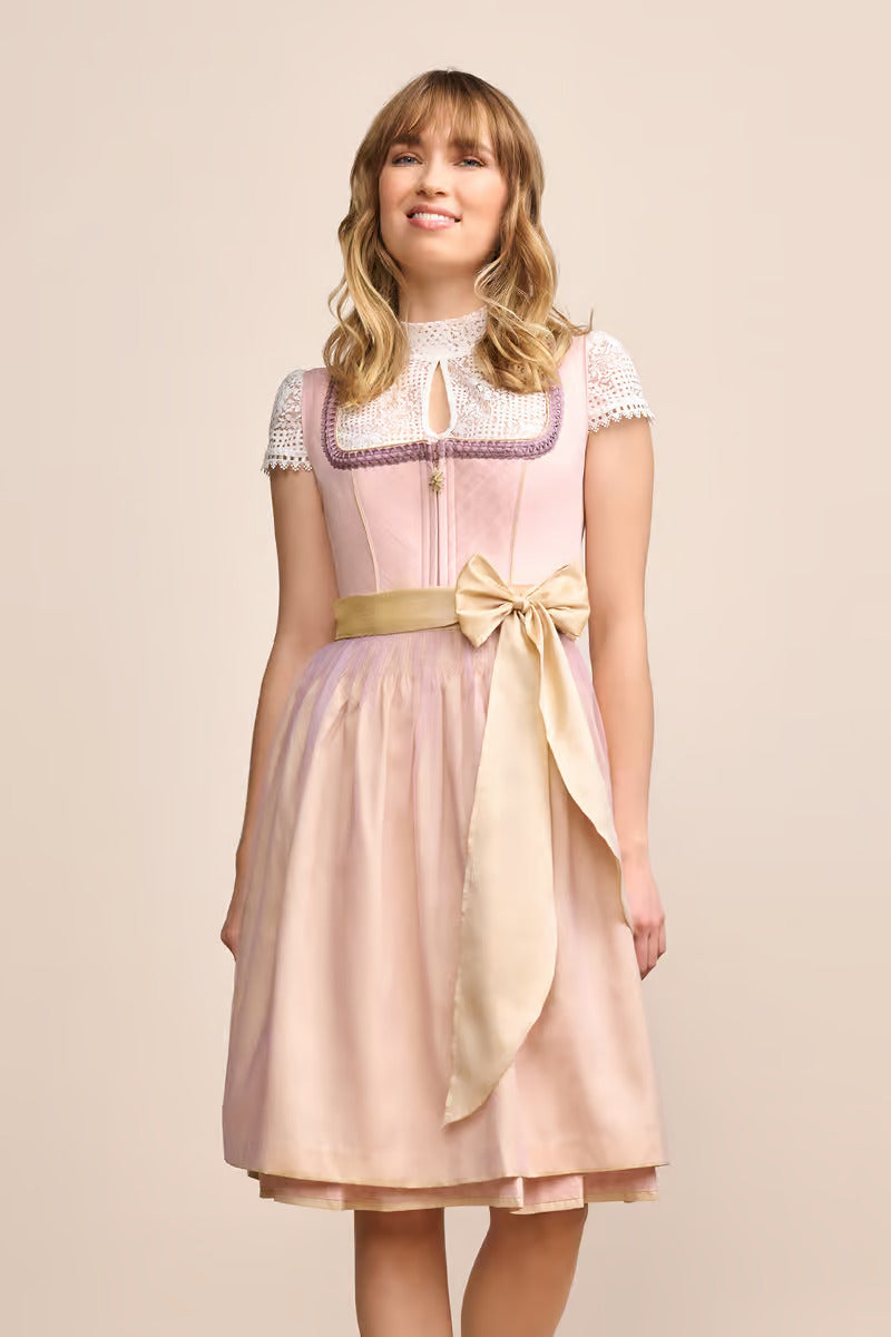 Kruger Midi Dirndl 2pcs. 60cm "Jiska" pink