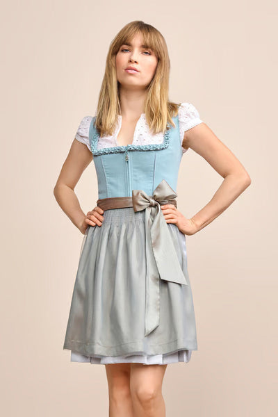 Kruger Mini Dirndl 2pcs. 50cm "Emmeline" blue