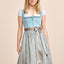 Kruger Midi Dirndl 2pcs. 60cm "Emmeline" blue (46,48)