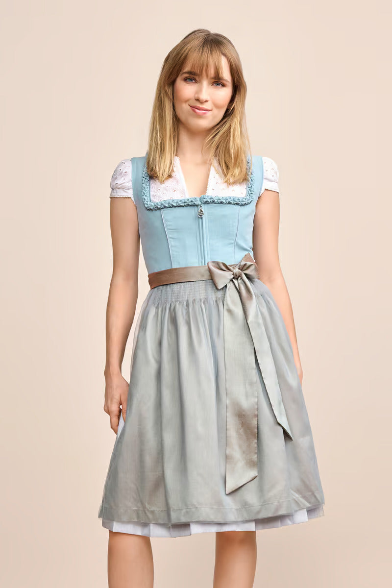 Kruger Midi Dirndl 2pcs. 60cm "Emmeline" blue (46,48)