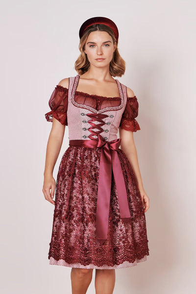 Kruger Mini Dirndl 2pcs. 60cm "Marica" red