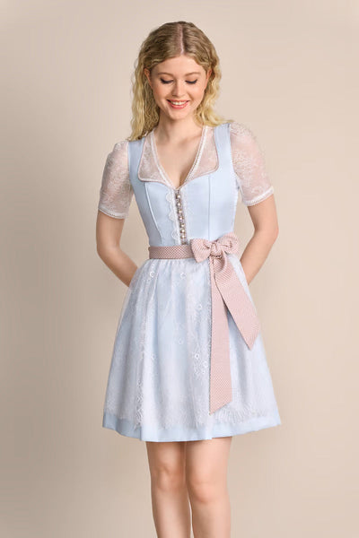 Kruger Mini Dirndl 2pcs. 50cm "Priscilla" blue (36,38,40)