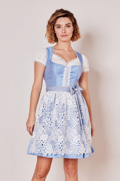 Kruger Midi Dirndl 2pcs. 50cm "Shania" blue (30,42)