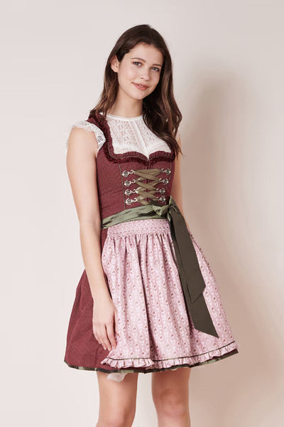 Kruger Mini Dirndl 2pcs. 50cm "Doris" red