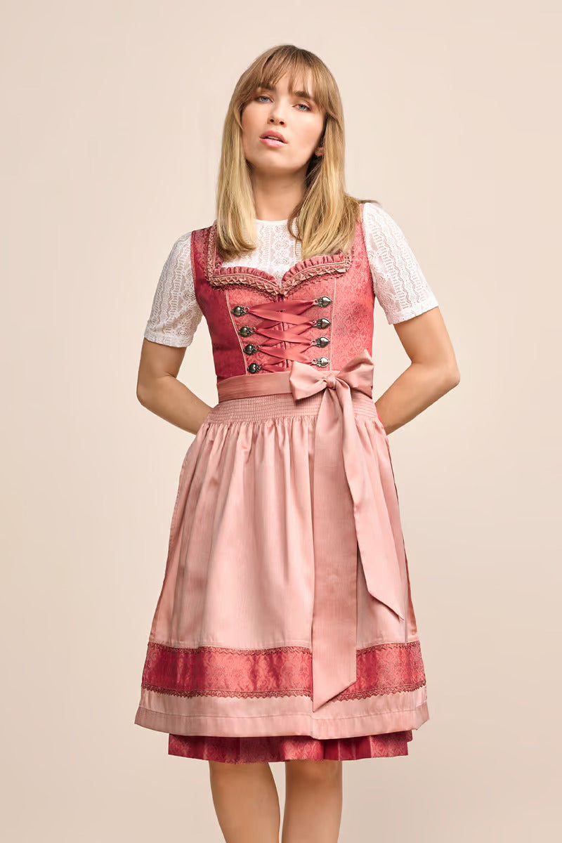 (new) Kruger Midi Dirndl 2pcs. 60cm "Caprina" pink