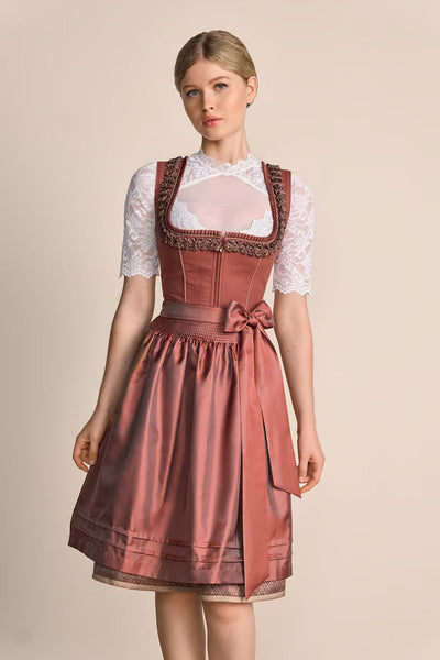 Kruger Midi Dirndl 2pcs. 60cm "Marielle" red