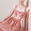 Kruger Midi Dirndl 2pcs. 60cm "Rosmerta" red (34,36)